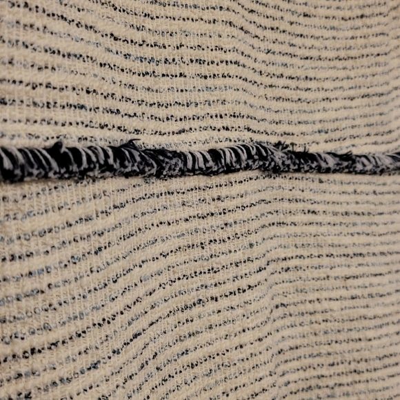 Loft Tweed Boucle Cream & Blue Color Dress - Picture 5 of 8